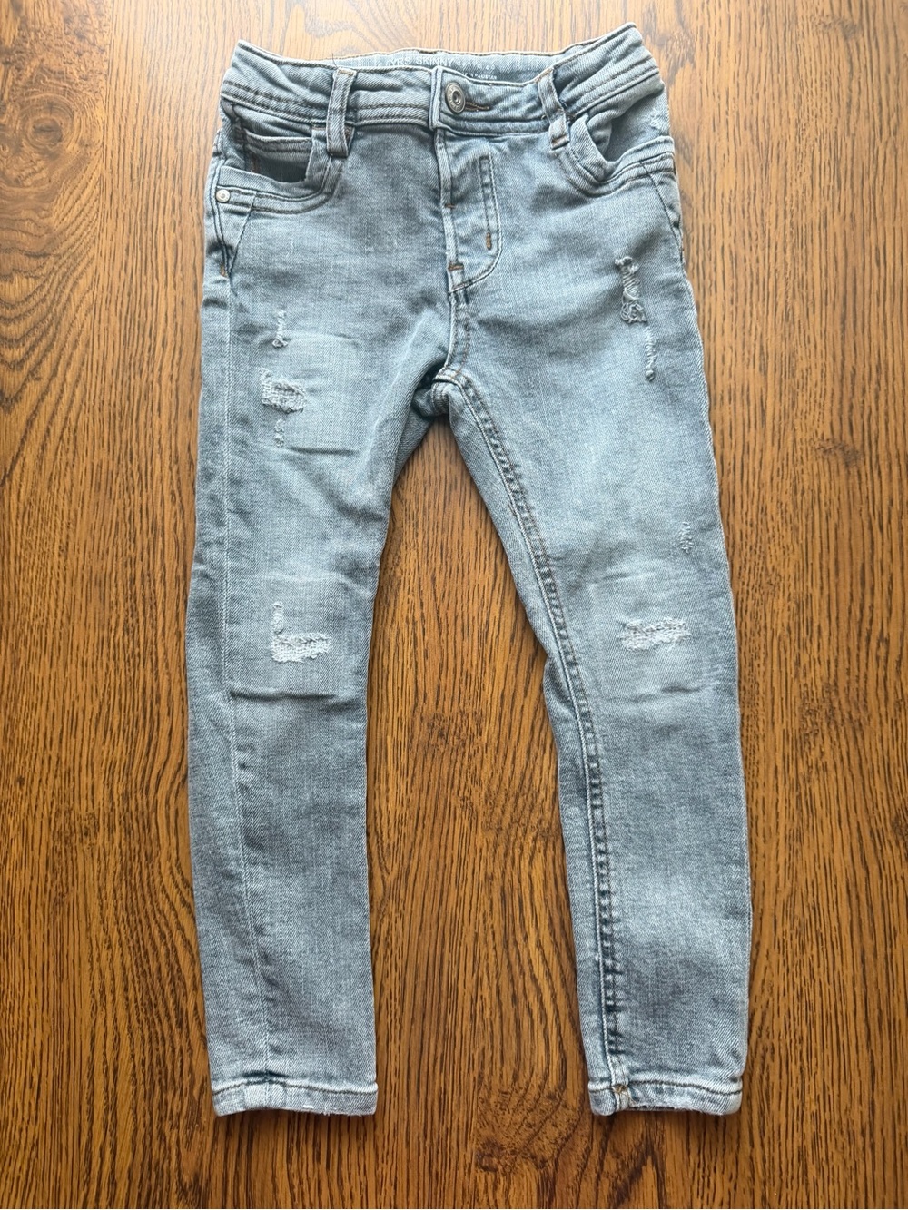 Denim&Co Light Blue Distressed Kids Jean Pants